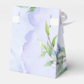 Lila Dusty Blue Tulip Peony Wedding Geschenkschachtel (Rückseite)