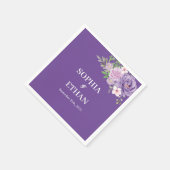 Lila Dusty Rose Blumenhochzeit Serviette (Ecke)