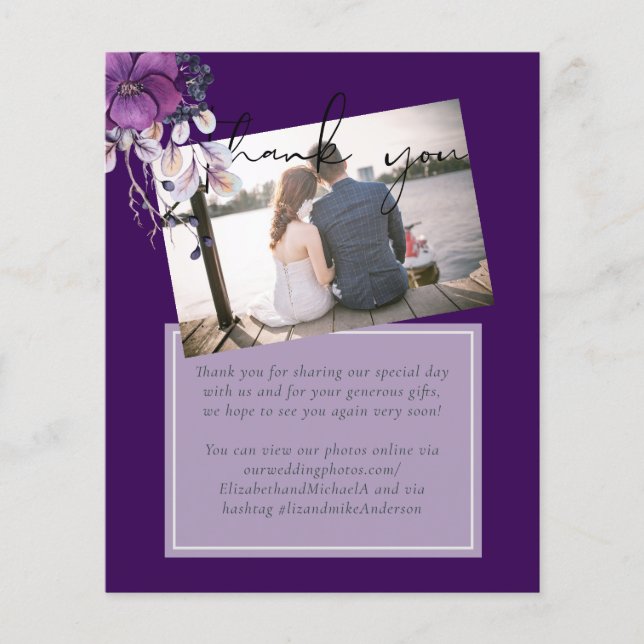 Lila Dynastie Dunkelblumen-Hochzeitssache (Vorderseite)