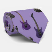 💜 Lila E-Gitarre Krawatte (Gerollt)