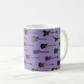 💜 Lila E-Gitarren mit Namen Kaffeetasse (VorderseiteRechts)