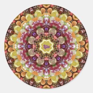 LILA ~ EASTER CANDY ~ Schokolade Runder Aufkleber