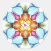 LILA EASTER ~WOW! Hübsche Eier zu Ostern Runder Aufkleber (Vorderseite)