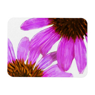 Lila Echinacea-Blume Abstrakt Magnet