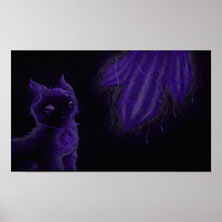 Lila Edelkatze Poster