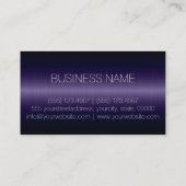 Lila Edelmetall-Monogramm Visitenkarte (Rückseite)