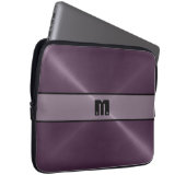 Lila Edelstahlmetall 2 Laptopschutzhülle (Vorne Rechts)