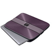 Lila Edelstahlmetall 2 Laptopschutzhülle (Vorne Knopf)