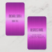 Lila Edelstahlmetall Visitenkarte (Vorne/Hinten)