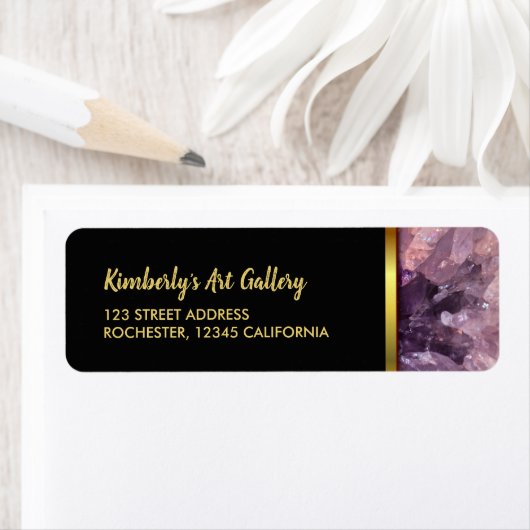 Lila Edelstein aus Gold beruflich (Insitu)