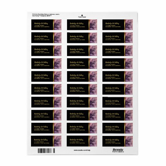 Lila Edelstein aus Gold beruflich (Vorne)