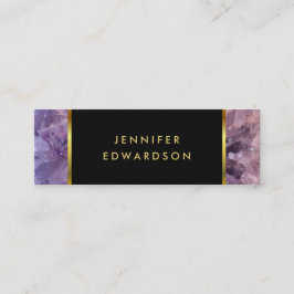 Lila Edelstein aus Gold beruflich Mini Visitenkarte