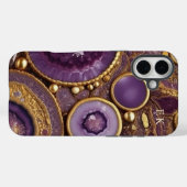 Lila Edelstein Case-Mate iPhone Hülle (Rückseite (Horizontal))