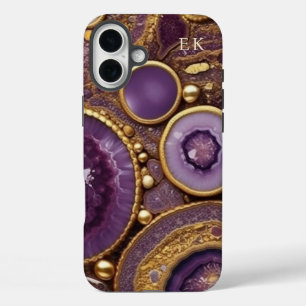 Lila Edelstein iPhone 16 Plus Hülle