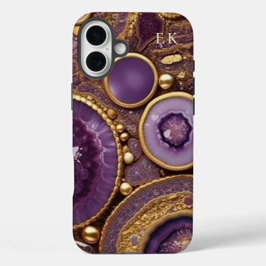 Lila Edelstein Case-Mate iPhone Hülle (Rückseite)