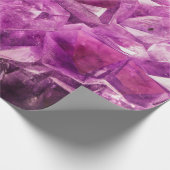 Lila Edelstein-Stein-Verpackungs-Papier Geschenkpapier (Ecke)