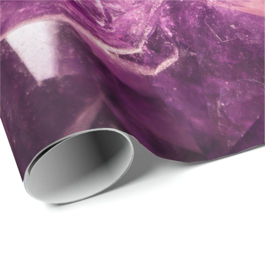 Lila Edelstein-Stein-Verpackungs-Papier Geschenkpapier (Rolleneckpunkt)