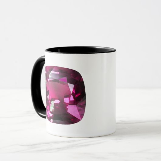 Lila Edelstein Tasse (Vorderseite Links)