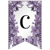 Lila Edelsteinbläserei Wimpelkette (Erste Fahne)