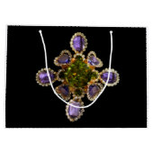 Lila Edelsteine Amethyst Diamonds Emeralds Schmuck Große Geschenktüte (Rückseite)