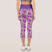 lila Edelsteine und Perlen Capri Leggings (Rückseite)