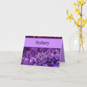 Lila Edelsteine Vielen Dank Karte (Gelbe Blume)