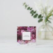 Lila Edelsteinkristall beruflich Quadratische Visitenkarte (Stehend Vorderseite)