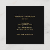 Lila Edelsteinkristall beruflich Quadratische Visitenkarte (Rückseite)