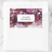 Lila Edelsteinkristall beruflich Rechteckiger Aufkleber (Tasche)