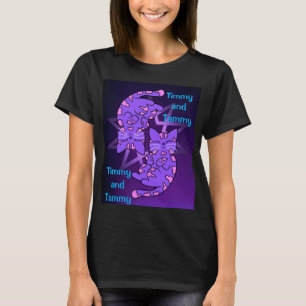 Lila Edeltini Retro Neon Kittens T-Shirt
