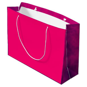 Lila-Edge-Geschenktasche mit Hot Pink - individuel Große Geschenktüte