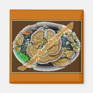 Lila Edge Shelf Fungus Erntedank Magnet
