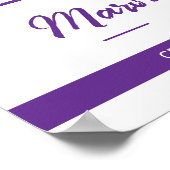 Lila Edgy Abstrakt Torn Foto Abschluss Poster (Ecke)