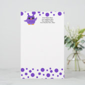 Lila Ei Briefpapier (Stehend Vorderseite)