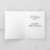 Lila Ei Humour Geburtstagskarte Karte (Innenseite)