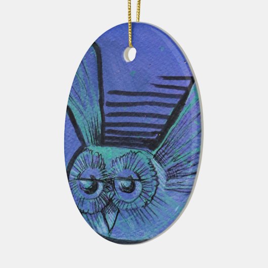 Lila Ei Keramik Ornament (Links)