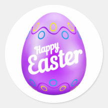 Lila Ei - Osteraufkleber