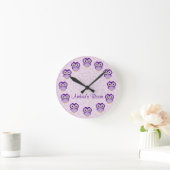 Lila Ei Personalisiert Runde Wanduhr (Zuhause)