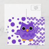 Lila Ei Postkarte (Vorne/Hinten)