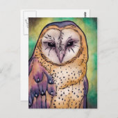 Lila Ei Postkarte (Vorne/Hinten)