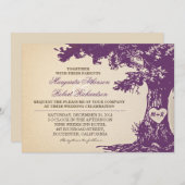 Lila Eichenbaum Einladung (Vorne/Hinten)