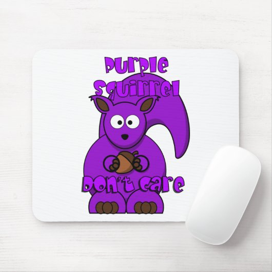 Lila Eichhörnchen kümmert sich nicht Mousepad (Mit Mouse)