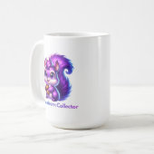 Lila Eichhörnchen mit Eichel Kaffeetasse (Vorderseite Links)