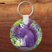 Lila Eichhörnchen Schlüsselanhänger (Vorderseite)