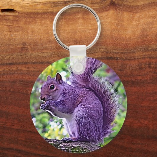 Lila Eichhörnchen Schlüsselanhänger (Vorderseite)