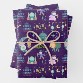 Lila | Eid Al-Fitr Mubarak Geschenkpapier Set (Beispiel)