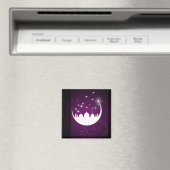 Lila Eid Mubarak Moon Mosque Magnet (In Situ (Geschirrspüler))