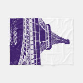 Lila Eiffel-Turm Fleecedecke (Vorderseite (Horizontal))