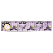 Lila Eiffel-Turm-Postkarten-Briefmarken Namensplakette (Vorderseite)