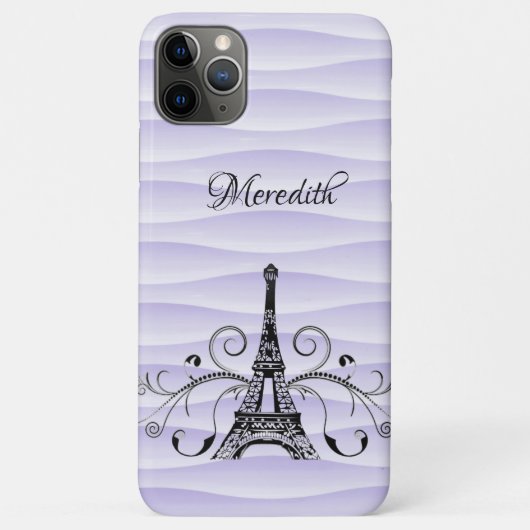 Lila Eiffelturm Blüh Case-Mate iPhone Case (Rückseite)